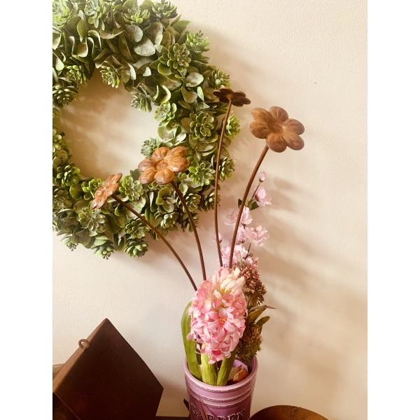 Piękny bukiet kwiaty kwiatki ozdoba do doniczki dekoracja kwiat figurka 50cm
